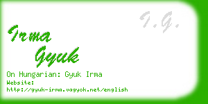 irma gyuk business card